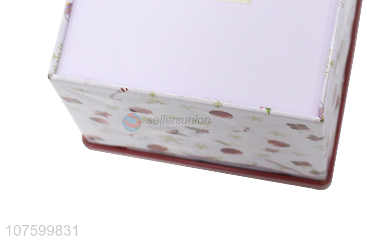 High Quality Square Christmas Metal Box Cute Storage Box