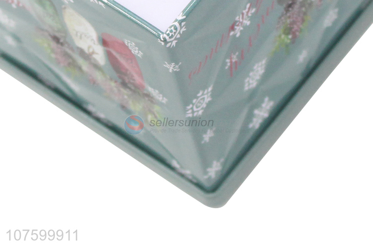 Wholesale Snowman Pattern Christmas Candy Box Tin Box Storage Box