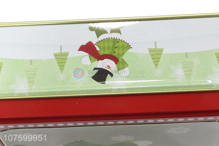 Factory Price Square Christmas Tinplate Box Candy Box Storage