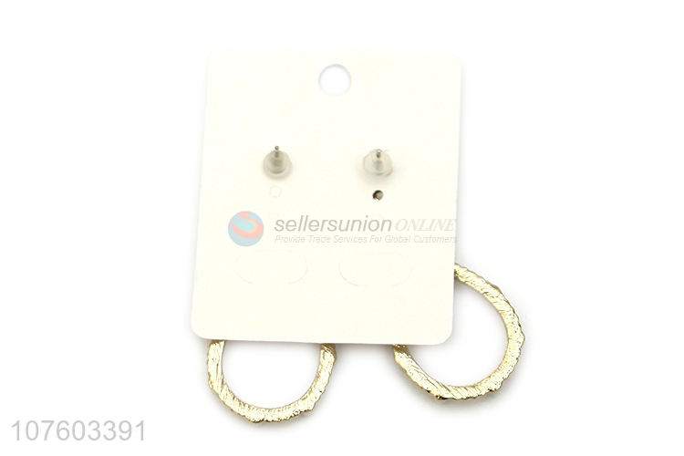 Promotional fashion waterdrop hoop pearl earrings enamel earrings