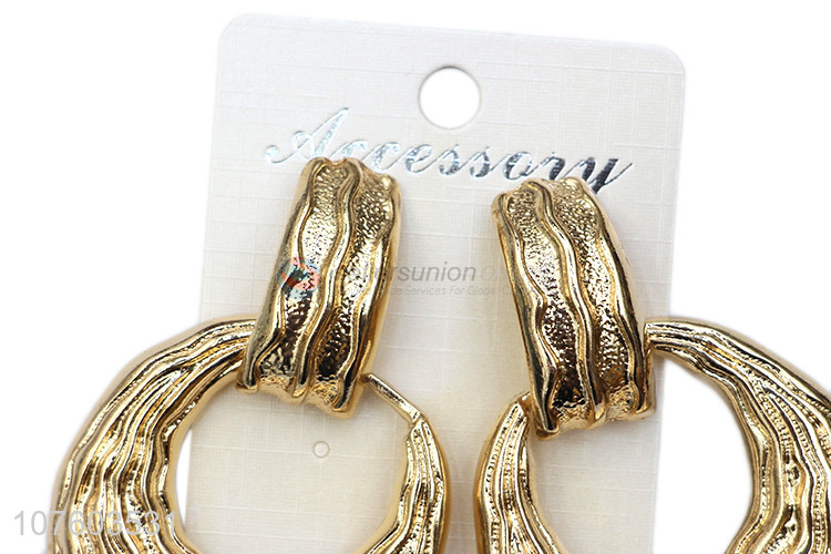 Yiwu factory geometric chunky alloy stud earrings personalized earrings