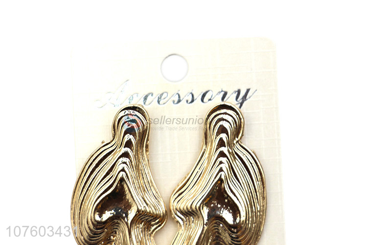 Hot sale irregular textured alloy earrings chunky ear studs