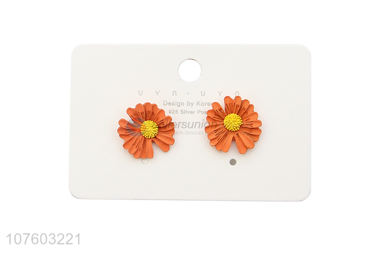 New products popular daisy earrings flower ear studs fashion jewelry