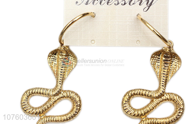 New design personalized cobra snake alloy earrings fashion jewelry