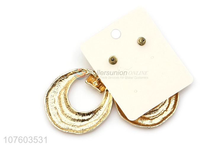 Yiwu factory geometric chunky alloy stud earrings personalized earrings