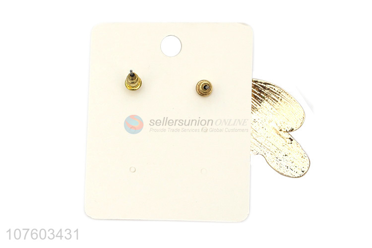 Hot sale irregular textured alloy earrings chunky ear studs