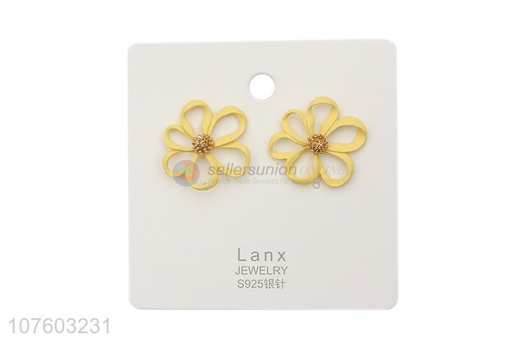 High quality spray-painted flower earrings fashion earrings for girls