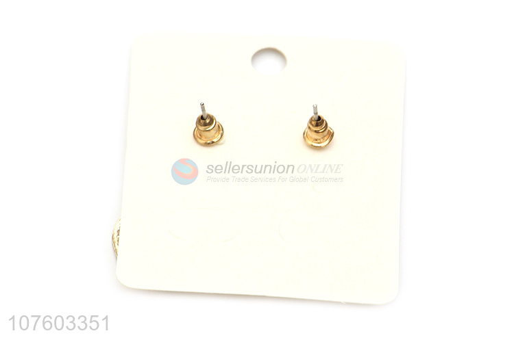 Latest design fashion coin ear studs alloy earrings for ladies