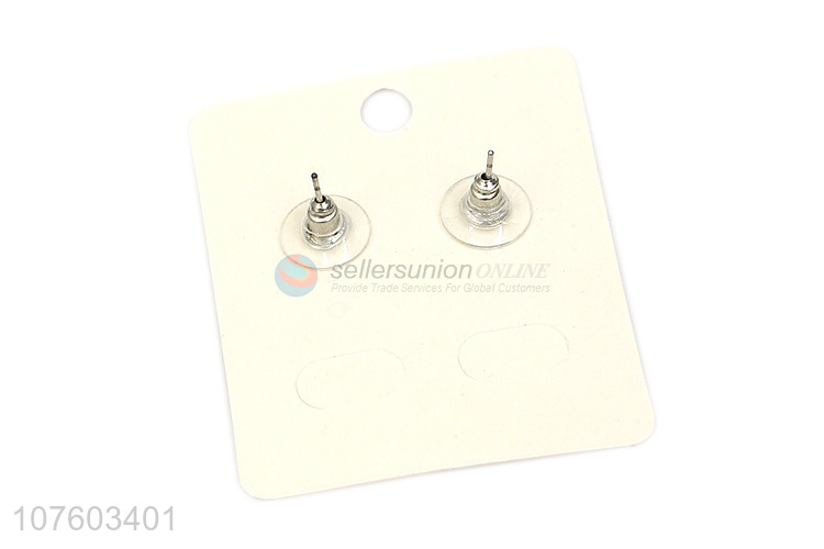 Factory price geometric alloy stud earrings pearl ear rings