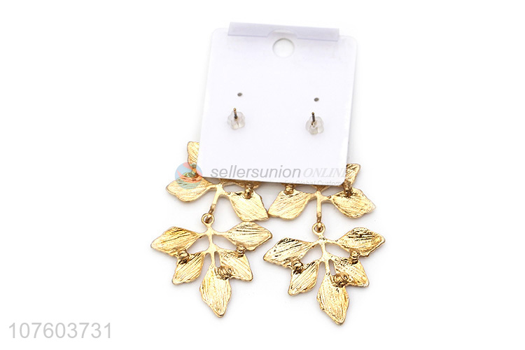 Latest arrival fashion leaf statement earrings bohemian earrings jewelry