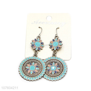 Low price popular bohemian earrings fashion enamel statement earrings