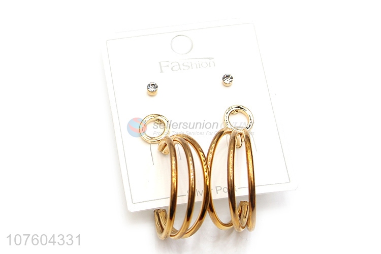 High quality chunky alloy earring set fashion jewelry for women