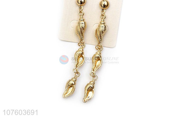 China manufacturer ladies drop earrings creative shell drop earrings