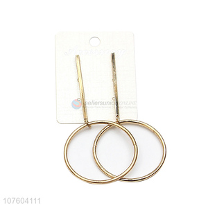 High quality gold circle earrings metal hoop earrings for sale