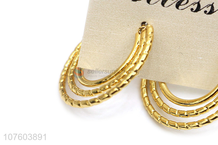 High quality round circle earrings popular women earrings