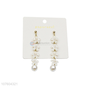 New products elegant flower drop earrings fairy temperament earrings