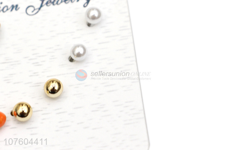 Latest arrival lovely carrot stud earring set pearl earring set