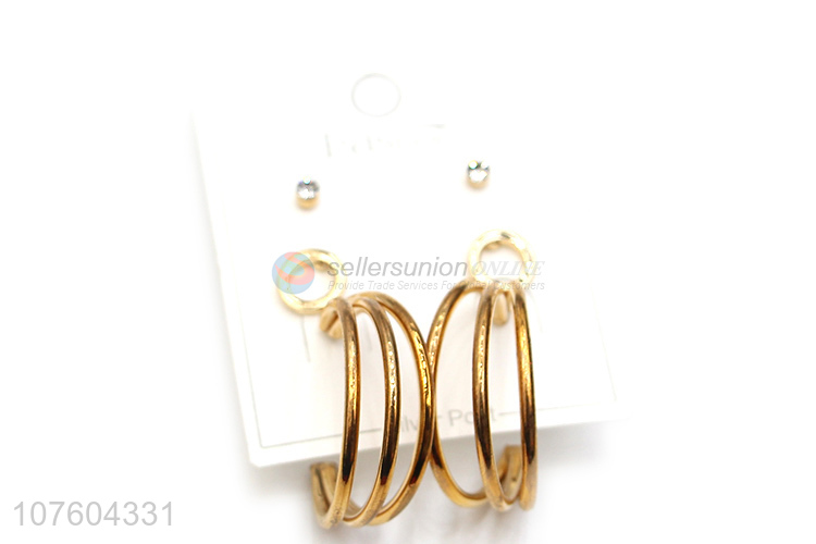 High quality chunky alloy earring set fashion jewelry for women