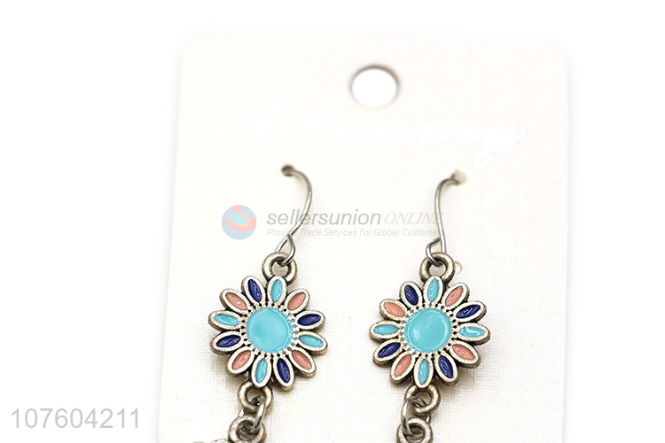 Low price popular bohemian earrings fashion enamel statement earrings