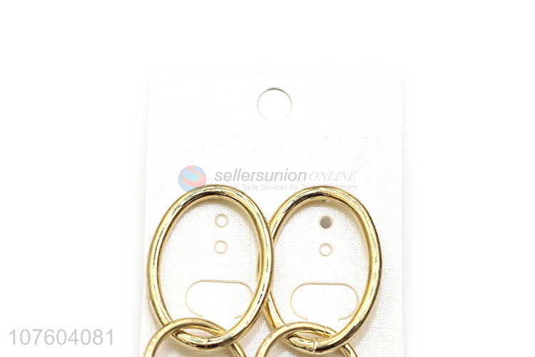 New arrival circle dangle earrings geometric earrings for women