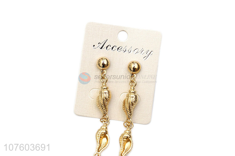 China manufacturer ladies drop earrings creative shell drop earrings