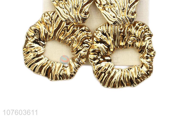 Promotional irregular chunky alloy earrings ear studs with low price