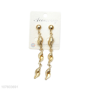 China manufacturer ladies drop earrings creative shell drop earrings