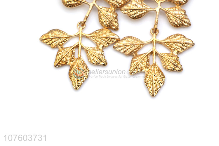 Latest arrival fashion leaf statement earrings bohemian earrings jewelry