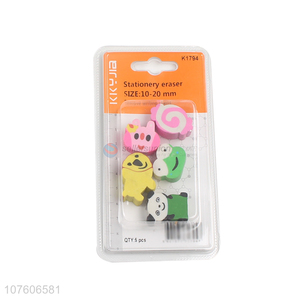 Cartoon Design Color Printing Eraser For Children