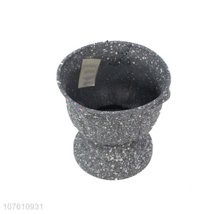 New design modern <em>plastic</em> <em>flowerpot</em> imitated stone planter pot with base