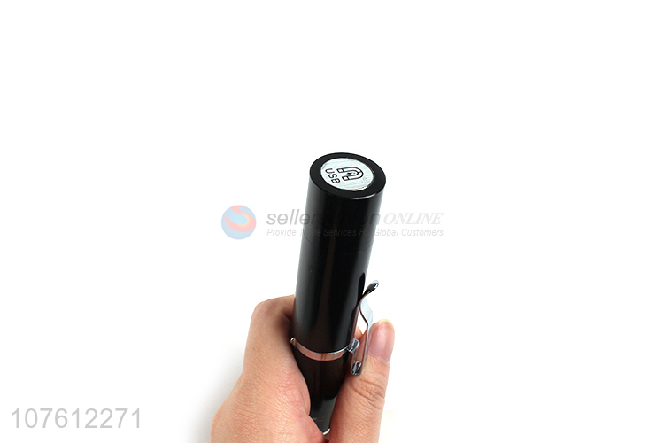 New products portable mini usb charging aluminum flashlight with clip