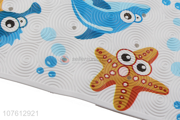 China factory cartoon sea animal printed pvc bath mat non-slip shower mat