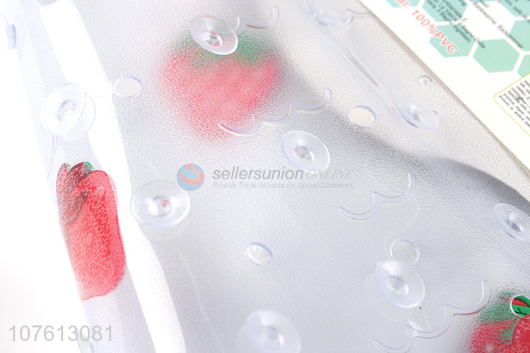 Hot sale fashion strawberry pvc shower mat non-slip bath mat for children