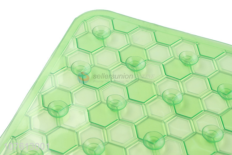 New arrival transparent honeycomb pvc shower mat eco-friendly bath mat