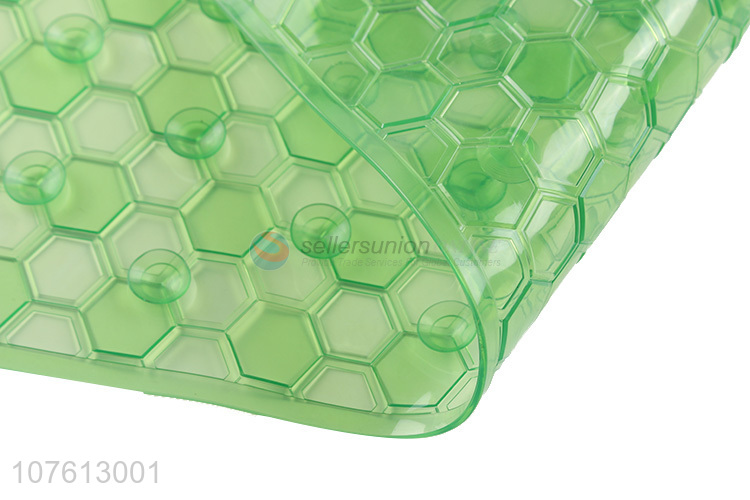 New arrival transparent honeycomb pvc shower mat eco-friendly bath mat