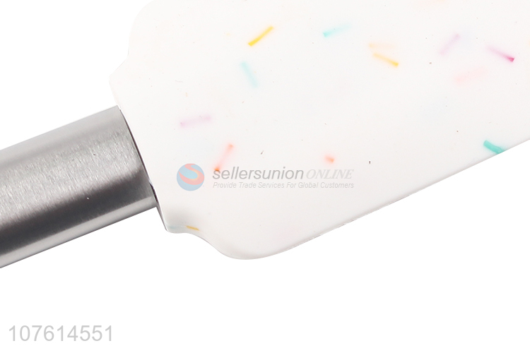 Hot sale creative stainless steel handle silicone cake spatula