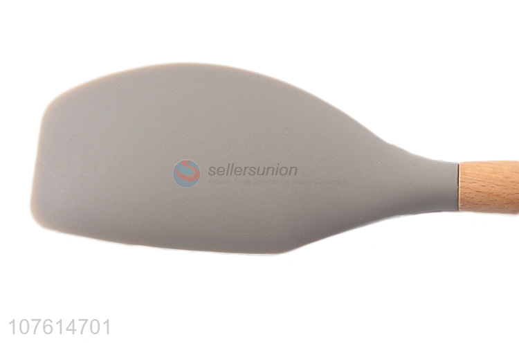 Hot selling wooden handle silicone baking spatula baking tools