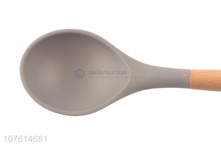 Low price safety non-stick silicone rice serving spoon with long handle