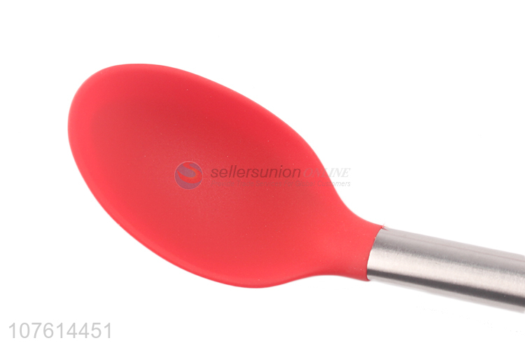 Good quality stainless steel handle silicone spoon cooking tools