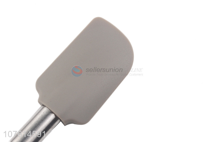 Promotional cheap stainless steel handle silicone cake spatula