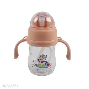 Professional custom log bpa free plastic straw water bottle for children