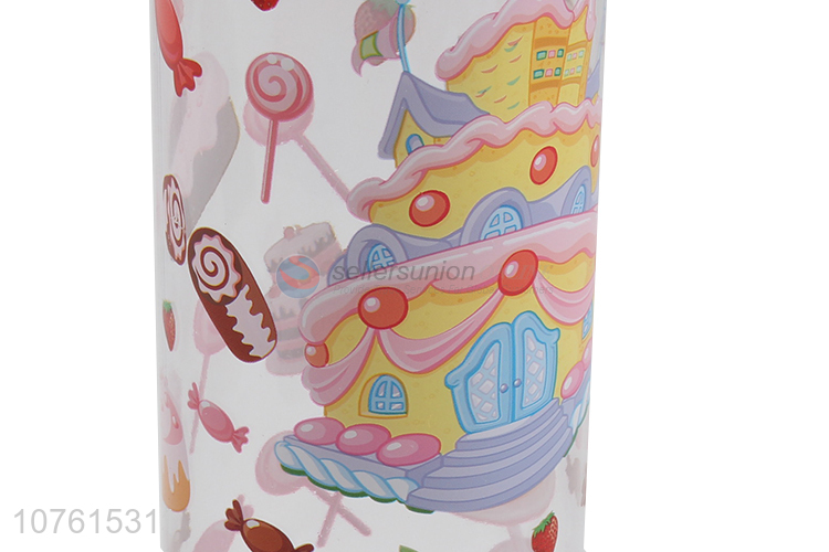 Most popular cupcake printed plastic water bottle fashion drinking bottle