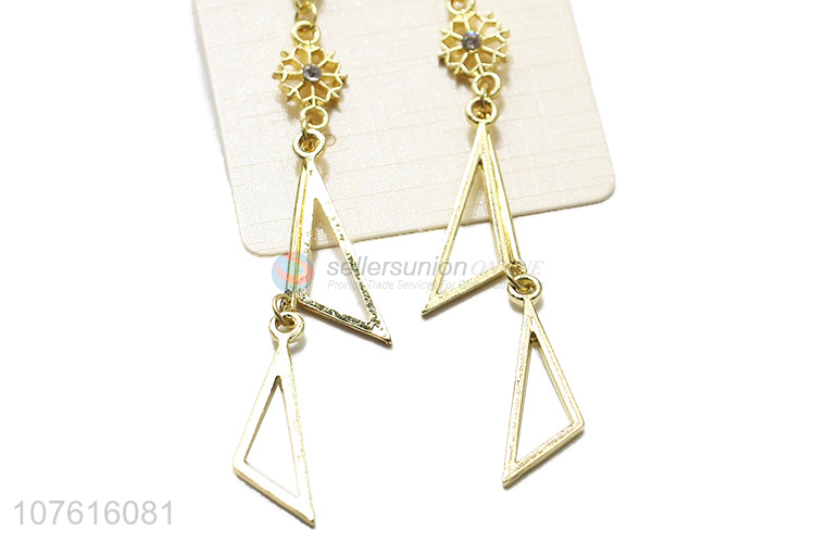 Modern Style Triangle Pendant Fashion Earring For Sale