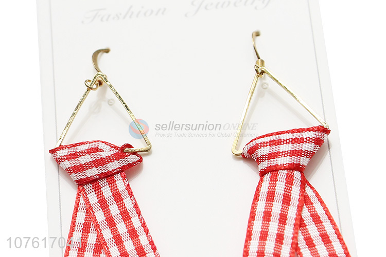 Good Quality Cloth Tie Big Circle Earring Fashion Stud Earring