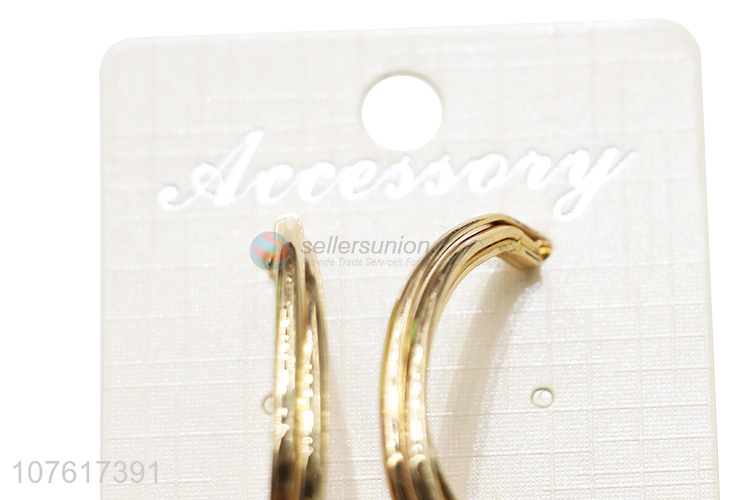 Fashion Half-Hoop Ear Ring Ladies Metal Earrings