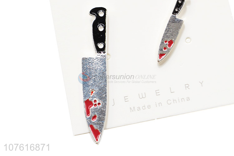 Cool Style Knife Shape Alloy Earring Personalized Ear Stud