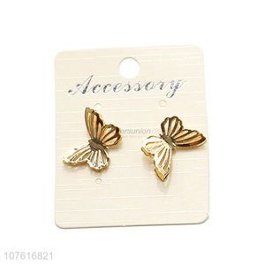 Custom Exquisite Butterfly Earring Fashion Ear Stud For Women