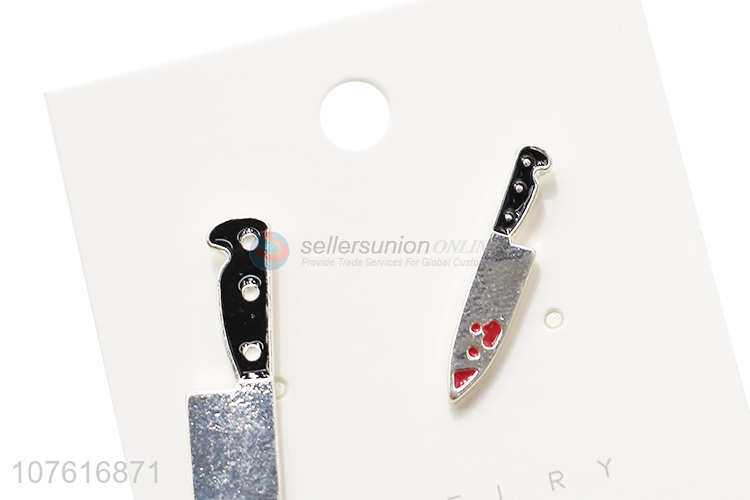 Cool Style Knife Shape Alloy Earring Personalized Ear Stud