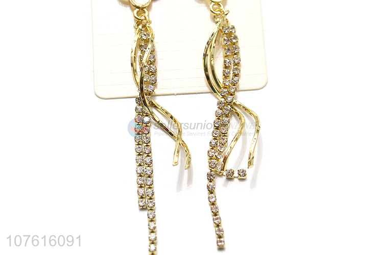 Luxury Diamond-Encrusted Tassels Eardrop Fashion Earring