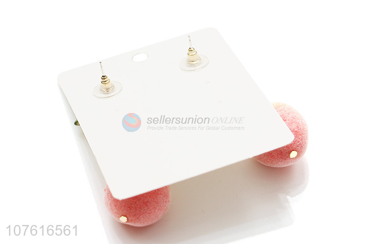 Good Sale Imitation Peach Pendant Earring Fashion Eardrop